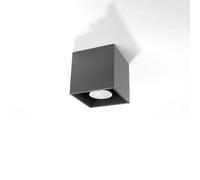 Sollux Lighting Quad Aluminium Anthracite 1 Light Classic Ceiling Light