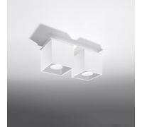 BOHO Ceiling lamp QUAD 2 ALUMINIUM WHITE GU10 LED SOLLUX LIGHTING Living room