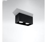 Sollux Plafond Quad Black, Black
