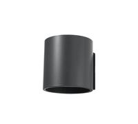 SOLLUX lighting Quad Wall Light Aluminium with Round Shade - Wall Lamp Living Room Dining Room Lamp - Light Kitchen Aluminium 10 x 12 x 10 cm