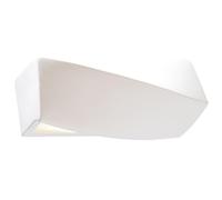 SOLLUX lighting Sigma Mini Ceramic Wall Light - Wall Lighting Lamp for Living Room Light Dining Room - Hallway Lamp Made of Ceramic in White 35 x 16 x 12 cm