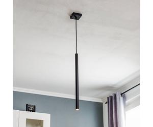 SOLLUX LIGHTING Thin pendant light, black, 1-bulb