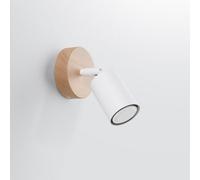 Sollux Lighting Verdo Steel/wood White/wood 1 Lights Modern Wall Light
