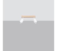 Sollux Lighting Verdo Steel/wood White/wood 2 Lights Modern Ceiling Light