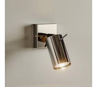 SOLLUX LIGHTING Wall spotlight Round, chrome, 1-bulb