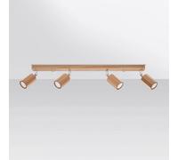 Sollux Lighting Zake Wood Bronze 4 Light Classic Ceiling Light