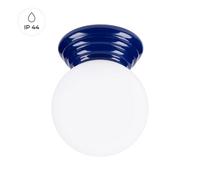 Sollux Lighting Zori Glazed Ceramics/glass Ultramarine 1 Lights Minimalist Ceiling Light
