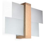 Sollux FENIKS - 1 Light Flush Wall Light Natural Wood - SL.0077