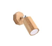 Sollux Zeke Oak Octagon Single Spotlight Wood, 1x GU10
