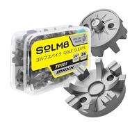 SOLM8- TPU Soft Spikes for Cricket Shoes, Golf Cleats Spikes Replacement Easy to Install, Screw Size ¼ Inch Metal Threading (Pack of 23 + 1 Spanner)