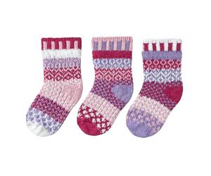 Solmate Girl's Pink Childrens Socks 1 Pair + 1 Spare Mismatched Odd Socks | Size: 6-8 Years Solmate Multicolor 6-8 Years
