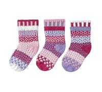 Solmate Girl's Pink Childrens Socks 1 Pair + 1 Spare Mismatched Odd Socks | Size: 9-11 Years Solmate Multicolor 9-11 Years