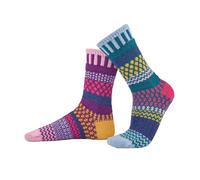 Solmate Mismatched Unisex Crew Socks Petunia UK 8-10 Solmate Multicolor 8-10