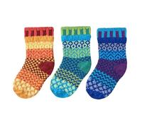 Solmate Prism Mismatched 3x Single Oddly Crew Socks Unisex Kids Recycled (UK, Numeric, 9, 11, Regular, Regular)