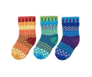 Solmate Prism Mismatched 3x Single Oddly Crew Socks Unisex Kids Recycled (UK, Numeric, 9, 11, Regular, Regular)