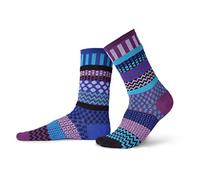 Solmate Socks Lightweight Mismatched Crew Socks For Men And Women, Raspberry, Small (Wm 5-7, Mn 4-6)