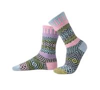 Solmate Unisex Mismatched Striped Crew Sock - Lilac | Size: Large Solmate Multicolor L