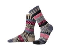 Solmate Unisex Mismatched Striped Crew Wool Sock - Dogwood | Size: Medium Solmate Multicolor M