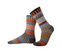 Solmate Unisex Mismatched Striped Crew Wool Sock - Ponderosa | Size: Small Solmate Multicolor S