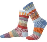 Solmate Unisex Mismatched Striped Pattern Crew Sock - - Size: L