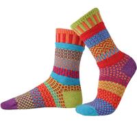 Solmate Unisex Mismatched Striped Pattern Crew Sock - - Size: S