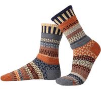Solmate Unisex Mismatched Striped Pattern Crew Sock - - Size: S