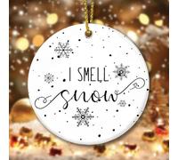 SOLMAYCO I Smell Snow Ornament - Holiday Tree Decorations 2026 | Cozy Gift for Girls, Daughter, Snow Lovers | Holiday Keepsake, Snowy Day Decor, Seasonal Collectible