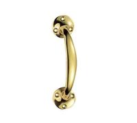 Solmer LTD 152 mm Cabinet Bow Handles Brass Chrome Satin Door Drawer Pull Handle + Screws (Polished Brass)