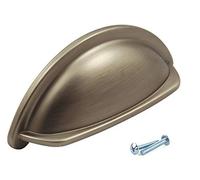 Solmer LTD Ariel Cup Kitchen Cabinet Door Handles Cupboard Drawer Bedroom Furniture Knobs (Pewter)
