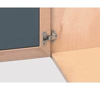 Solmer LTD Specialist Mini Hinge 92° Sprung for Overlay Doors, Nickel Plated, Steel, 1 pc