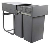 Solmer LTD Vibo Kitchen Pull Out Waste Bin for Hinged Door Cupboard Cabinet min 400mm Unit