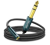 SOLMIMI 3.5 mm Jack to 6.35 mm Jack Adapter, TRS 6.3 Male to 3.5 Female Stereo Audio Adapter Cable with Nylon Braid & 24K Gold-Plated for Amplifier, Headphones, Speakers, 1.2 m
