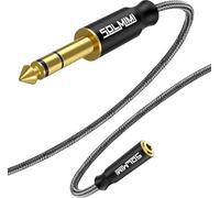 SOLMIMI Headphone Jack Adapter (11.5FT), 1/4 to 3.5mm Stereo Headphone Adapter, 6.35mm(1/4'') Plug Male to 3.5mm (1/8'') Jack Female Adapter for Headphone, Amp.(3.5M)