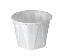 Solo 100-2050 1-oz. White Treated Paper Pleated Soufflé Portion Cup (2 Packs of 250 Cups)