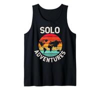 Solo Adventures, Solo Travel, Solo Traveling, World Retro Tank Top