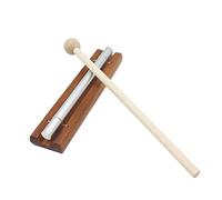 Solo Chime on Wooden Base w/Mallet Single Rod for Yoga Meditation Energy