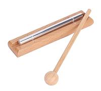 Solo Chime Xylophone Percussion Musical Instrument with Aluminum Rods and Beech Wood Frame, Wooden Mallet Included, for Sound Therapy, Yoga, Meditation and Classroom Use