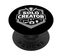 Solo Creator Independent Work Identity Emblem PopSockets Adhesive PopGrip