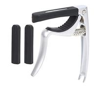 Solo Guitar 3 in 1 Multifunctional Universal, Zinc Alloy, Black Orange - Durable Protection, Ergonomic One - Hand Use, Fits Electric and Classical Guitars (Silver)