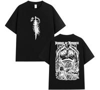 Solo Leveling Harajuku Style T-Shirts Men and Women Punk T-Shirts Loose Cotton Cosplay Comic Short-Sleeved tee (Black,XXL)