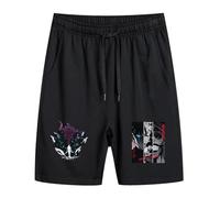 Solo Leveling Summer Shorts Unisex Sung Jinwoo Anime Casual Shorts (Black-C,XL)