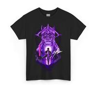 Solo Leveling - Sung and Monarck T-Shirt Black Short Sleeve Unisex Adults, 100% Cotton Gift Idea Anime Manga, Black, M