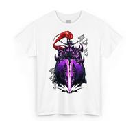 Solo Leveling - Sung Jin-woo Arise and Igris Monarch T-Shirt White Summer Short Sleeve Unisex Adults 100% Cotton Gift Idea Anime Manga, White, XL