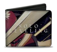 Solo Leveling Wallet, Bifold, Solo Leveling Cha Hae In Pose and Title Logo, Vegan Leather