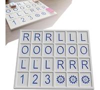 Solo Mahjong Board, Mahjong Practice Board Solo Play Tiles, 3D Printed Practice Rack Training Tool Portable Accessory (Large-Blue)