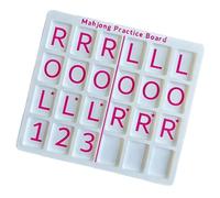Solo Mahjong Board Practice, 24-Slot Tiles Table Travel Set for Single Player Mahjong, Portable Practice Board for Beginners, Family Entertainment, Home, Travel, Pool, Party, Birthday, and Outdoor