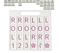 Solo Mahjong Board Practice | 24 Slots Fun Portable Lightweight American Toys,Mahjong Practice Board Training Tool | for Camping Holiday Festival Night Birthday Party Interaction Travel Home Yard