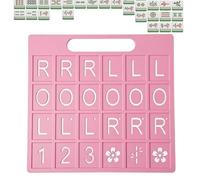Solo Mahjong Board Practice | 24 Slots Lightweight Portable Learning Activities | 3D Printed Solo Mahjong Board | for Vacation Holiday Night Birthday Interaction Travel Home Yard Patio