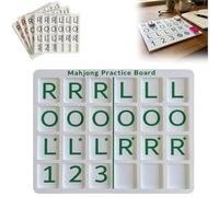 Solo Mahjong Board Practice, Mahjong Practice Board Solo Play Mahjongs Tiles Set American, 3D Printed Mahjongs Strategy Aid with 24 Slots, for Beginners and Advanced Players (A-green)