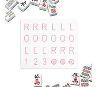 Solo Mahjong Trainer Board - Tile Practice System, Logic Game with Travel Use, Compact Layout Set, Single Player Mode, Puzzle Learning Kit for Beginners Family Home Entertainment Outdoor Pool Party